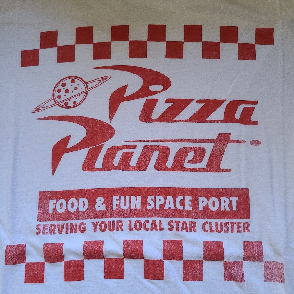 Disney's Toy Story Pizza Planet adult t shirt